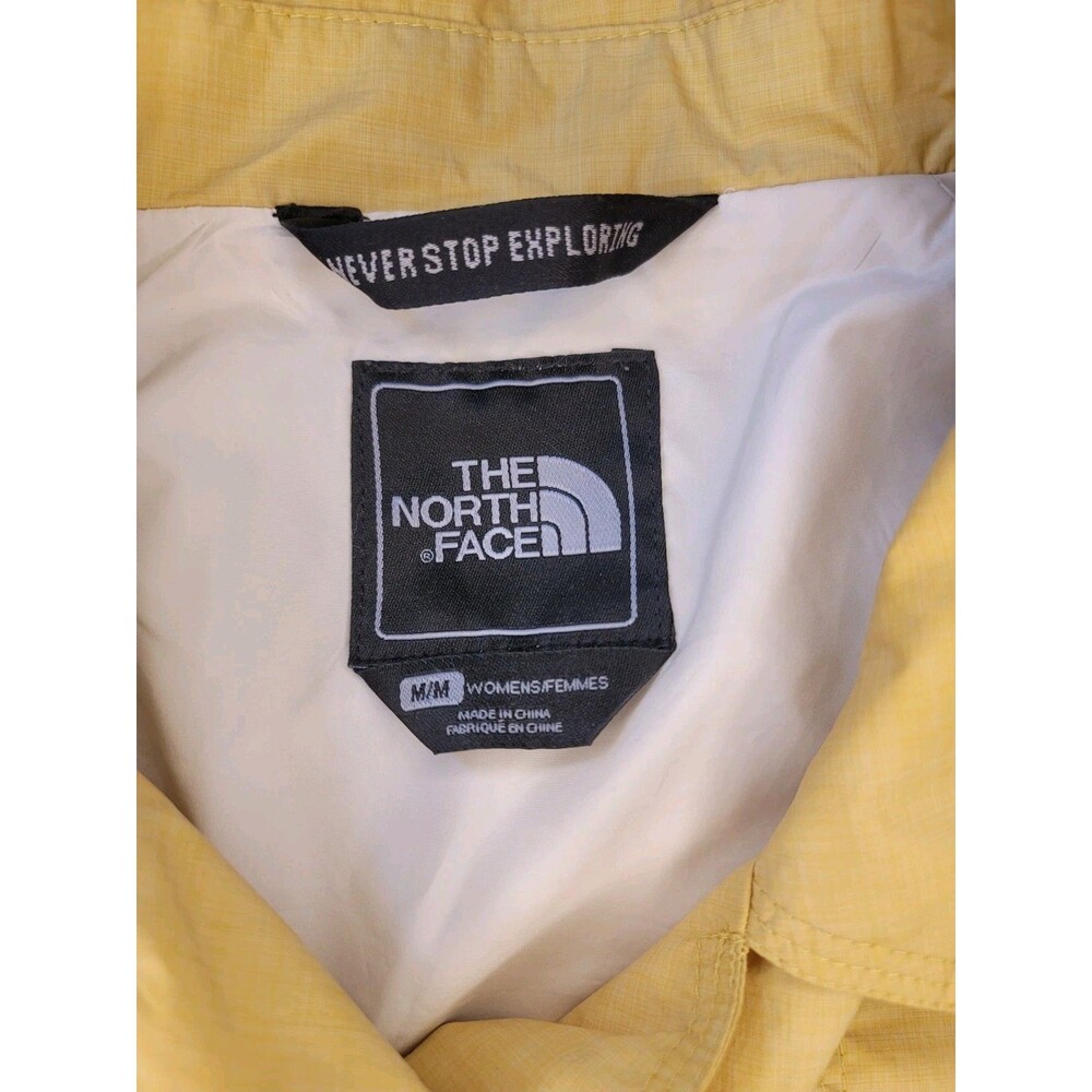 The North Face Women's Hyvent Mustard Yellow trench coat jacket size Medium Belt - Picture 3 of 10